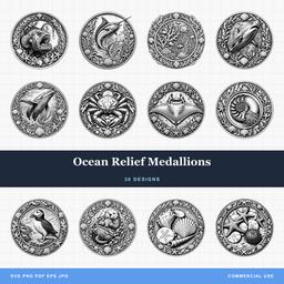 Ocean Relief Medallions