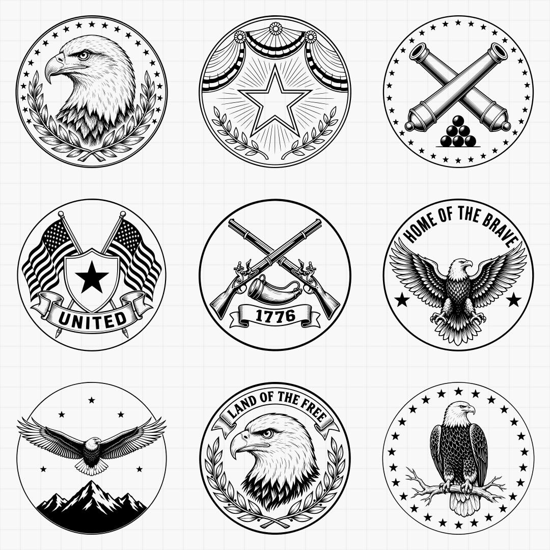 Patriotic Emblems Design Pack - Thumbnail 2