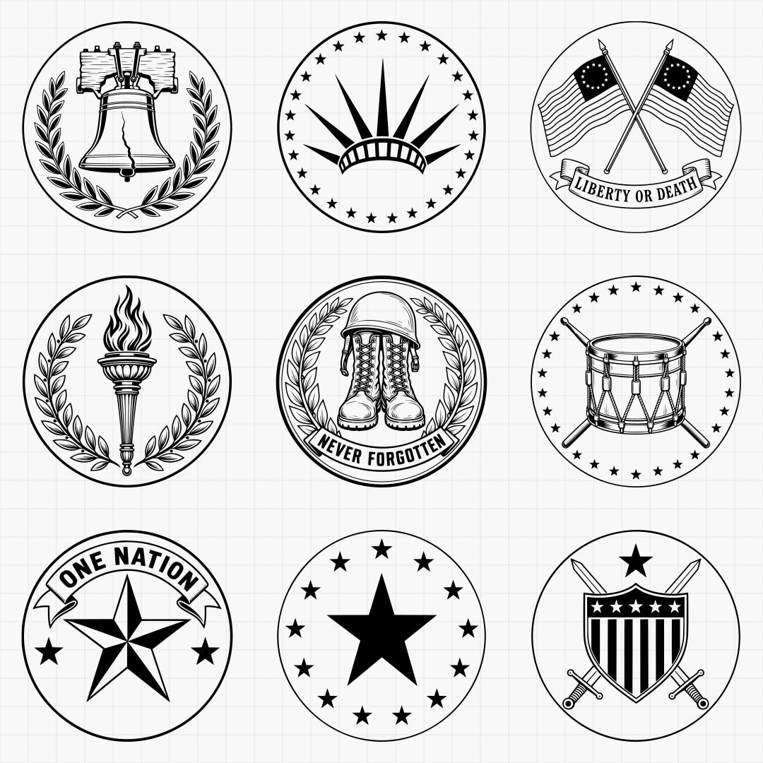 Patriotic Emblems Design Pack - Thumbnail 4