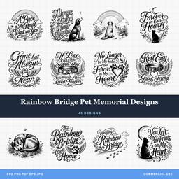 Rainbow Bridge Pet Memorial Designs
