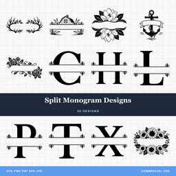 Split Monogram Designs