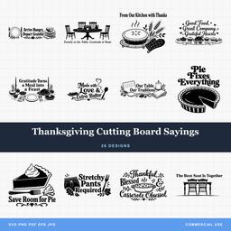 Thanksgiving Cutting Board Sayings