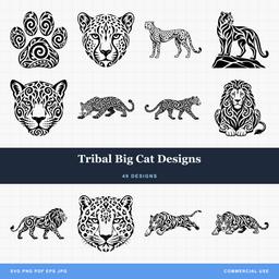 Tribal Big Cat Designs