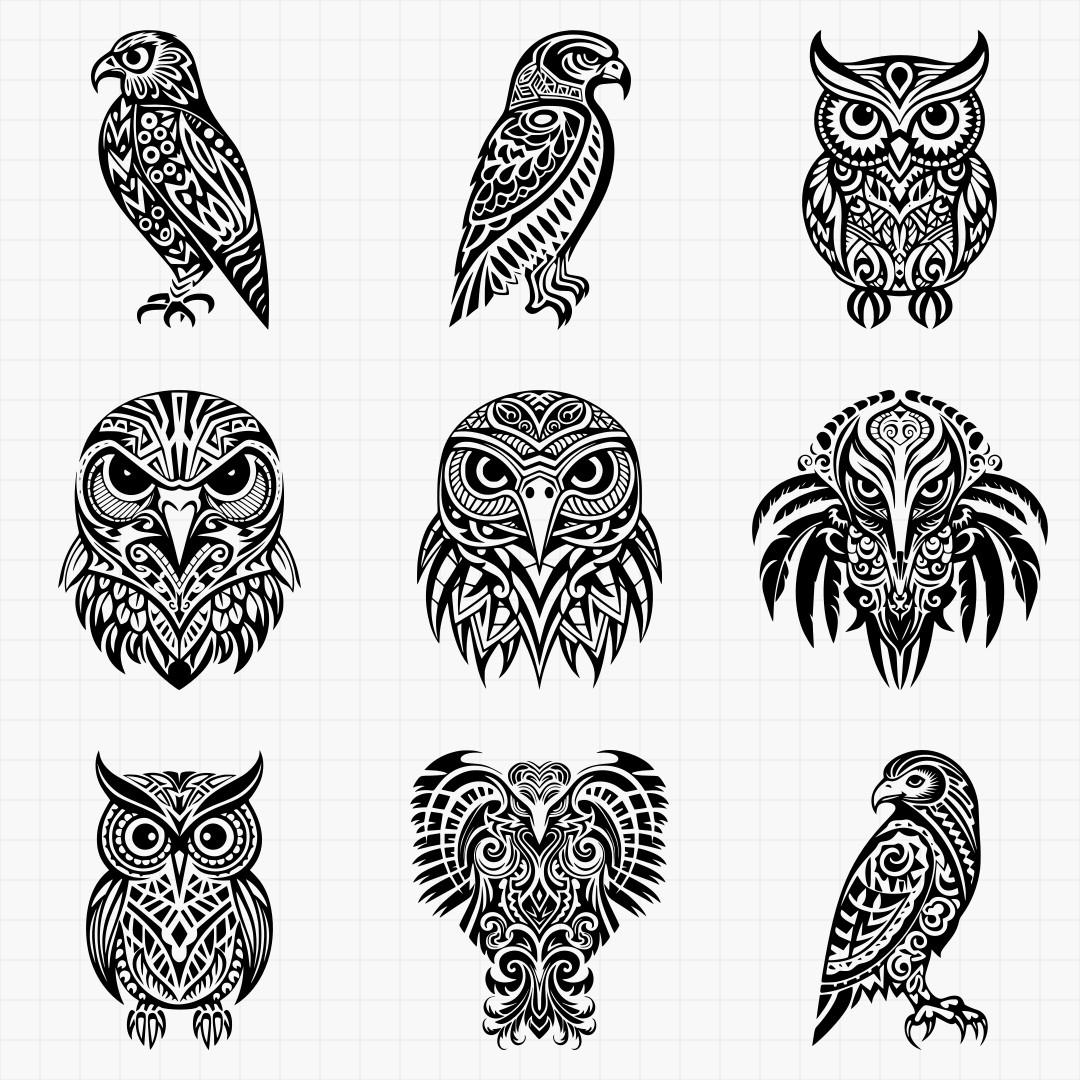 Tribal Birds Of Prey Design Pack - Thumbnail 3
