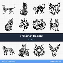 Tribal Cat Designs