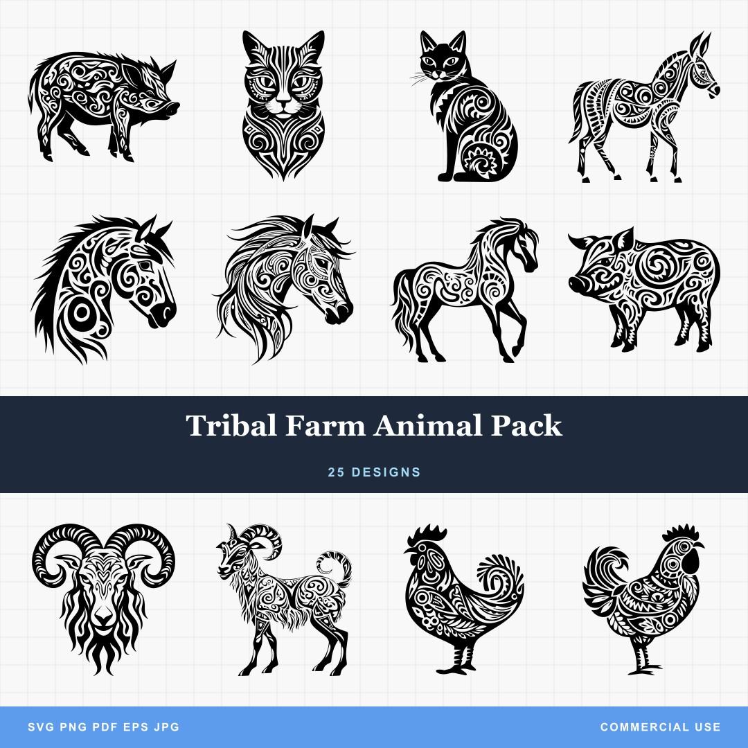 Tribal Farm Animal Pack
