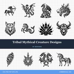 Tribal Mythical Creature Designs