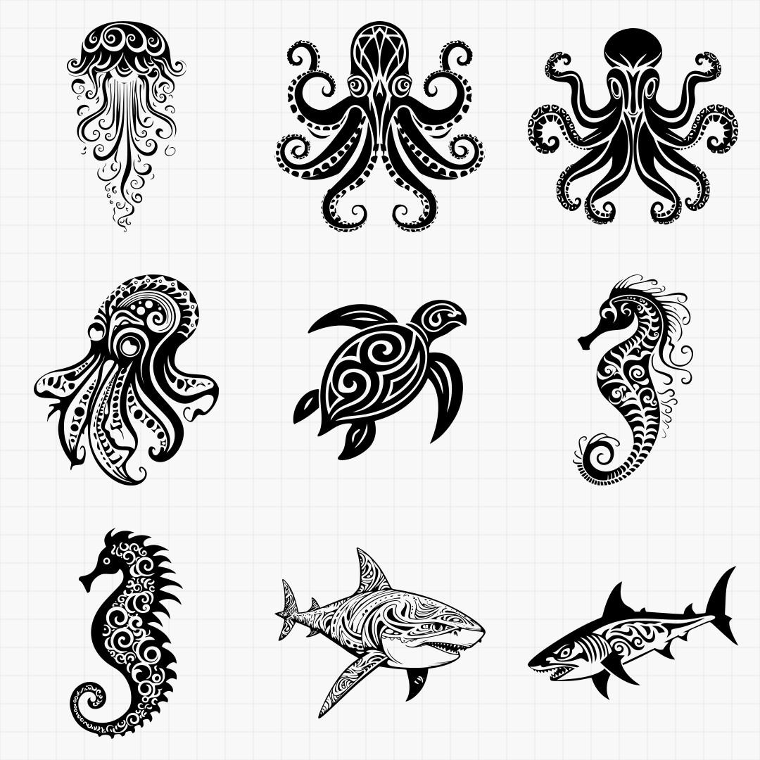 Tribal Sea Animal Pack - Thumbnail 3