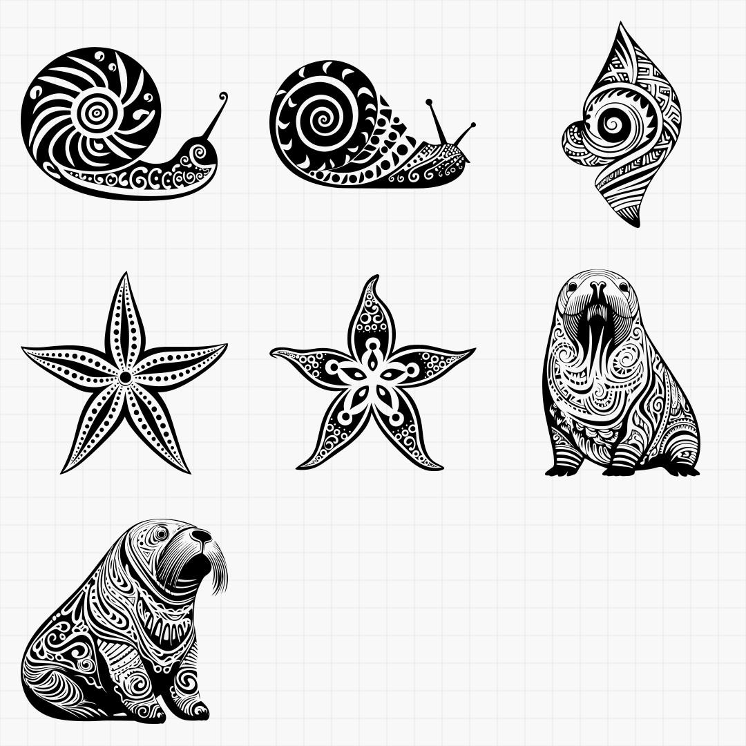 Tribal Sea Animal Pack - Thumbnail 4