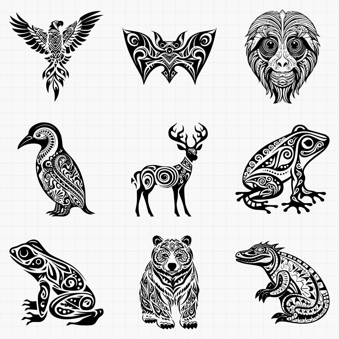 Tribal South American Animals Design Pack - Thumbnail 2