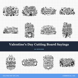 Valentine's Day Cutting Board Sayings