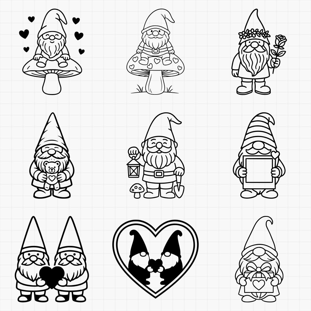 Valentines Day Gnome Svg Pack - Thumbnail 2