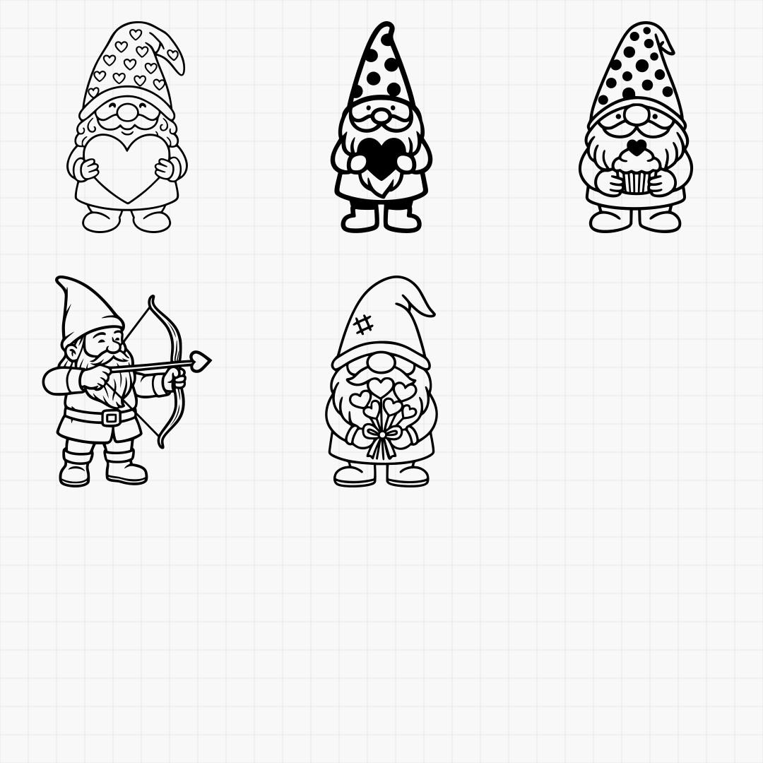 Valentines Day Gnome Svg Pack - Thumbnail 3