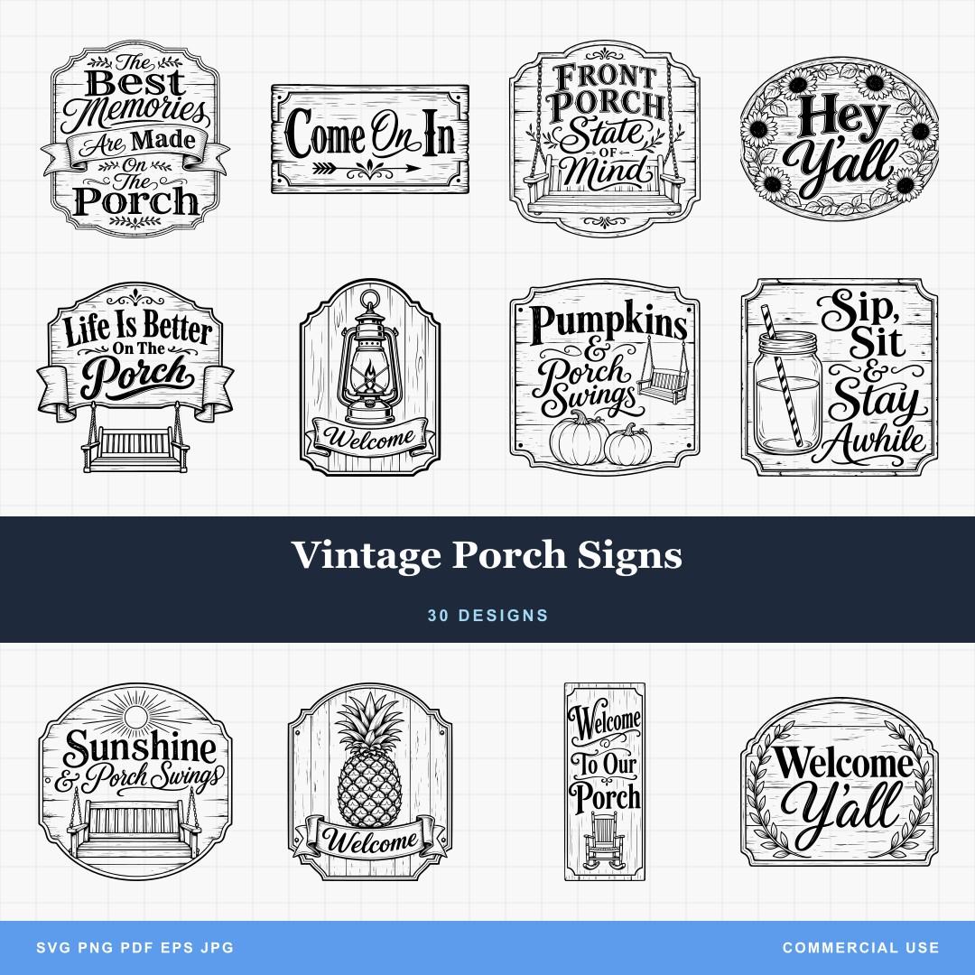Vintage Porch Signs