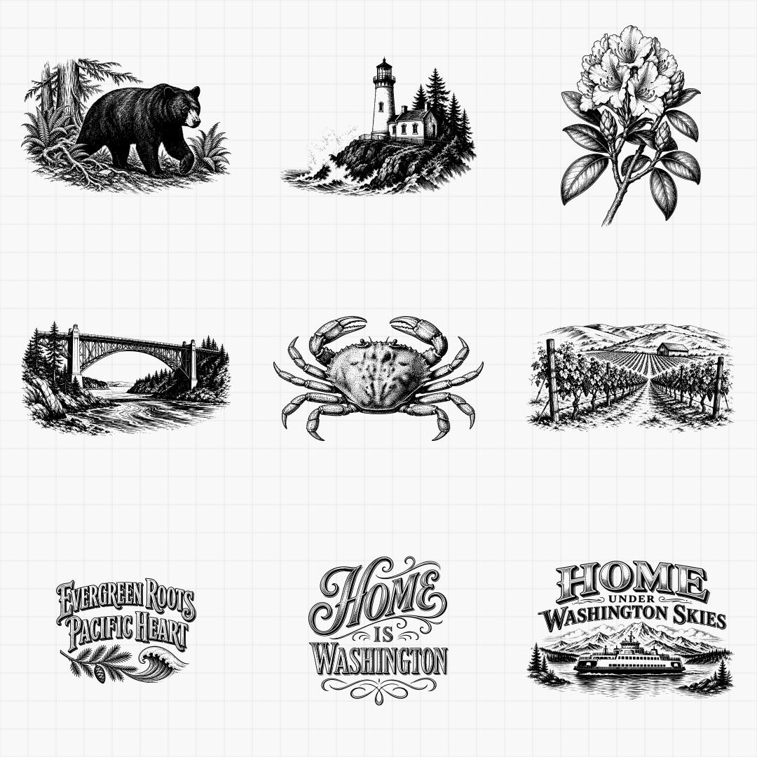 Washington State Pride & Travel Designs - Thumbnail 2