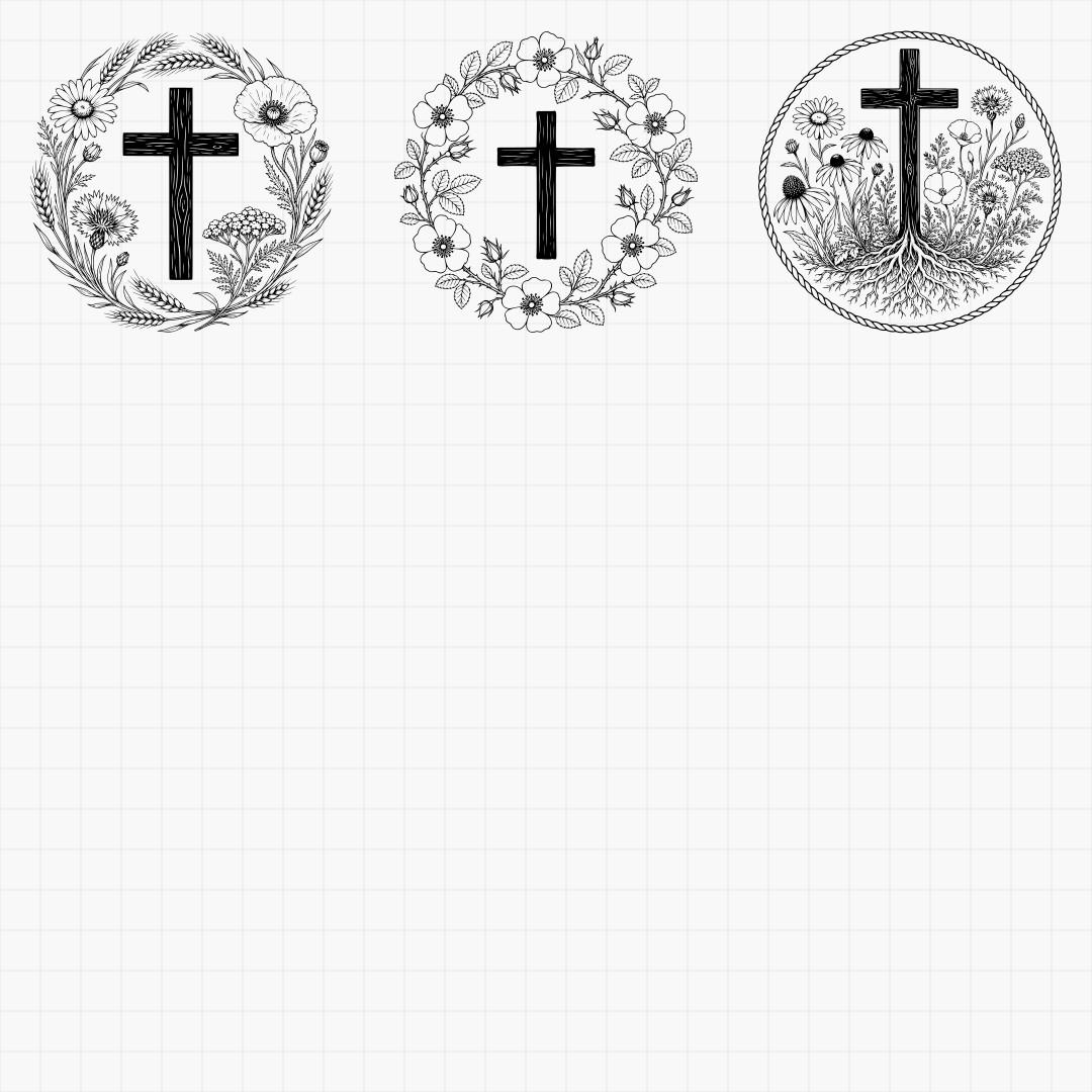 Wildflower Cross Medallions - Thumbnail 5