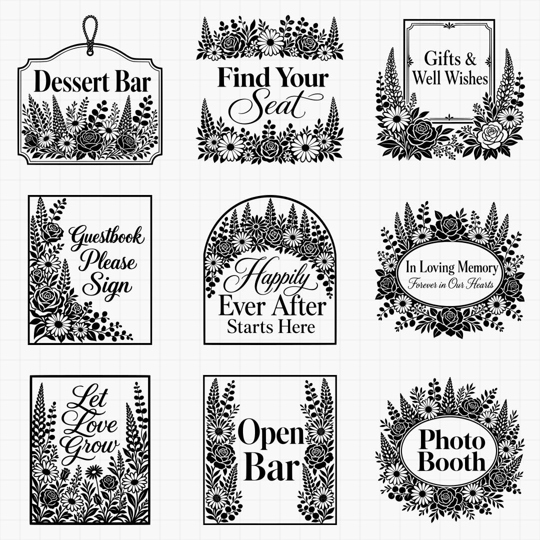 Wildflower Wedding Signs - Thumbnail 3