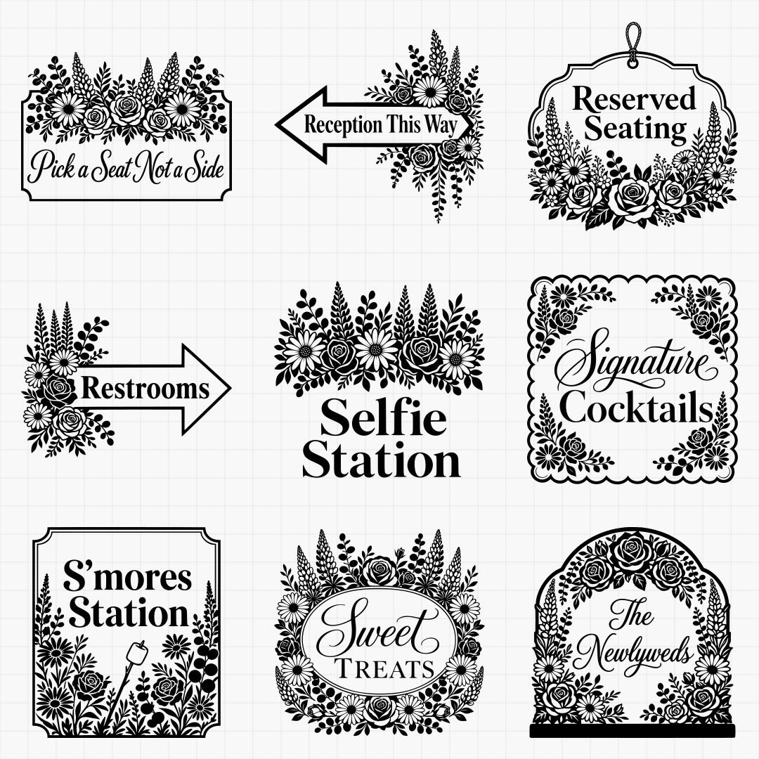 Wildflower Wedding Signs - Thumbnail 4