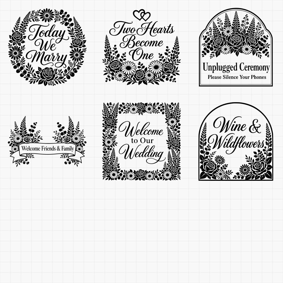 Wildflower Wedding Signs - Thumbnail 5