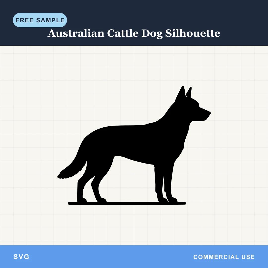 Free Australian Cattle Dog Silhouette SVG