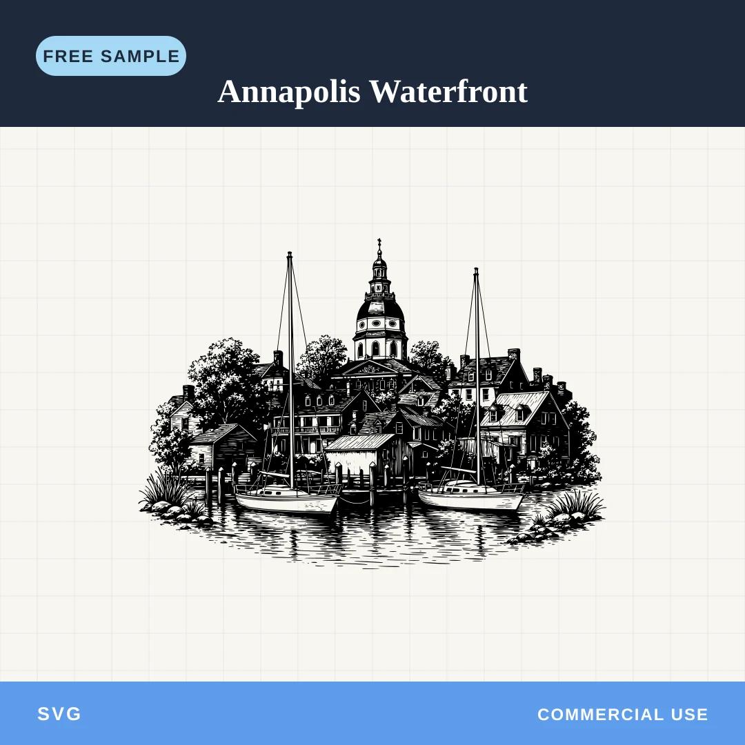 Free Annapolis Waterfront SVG