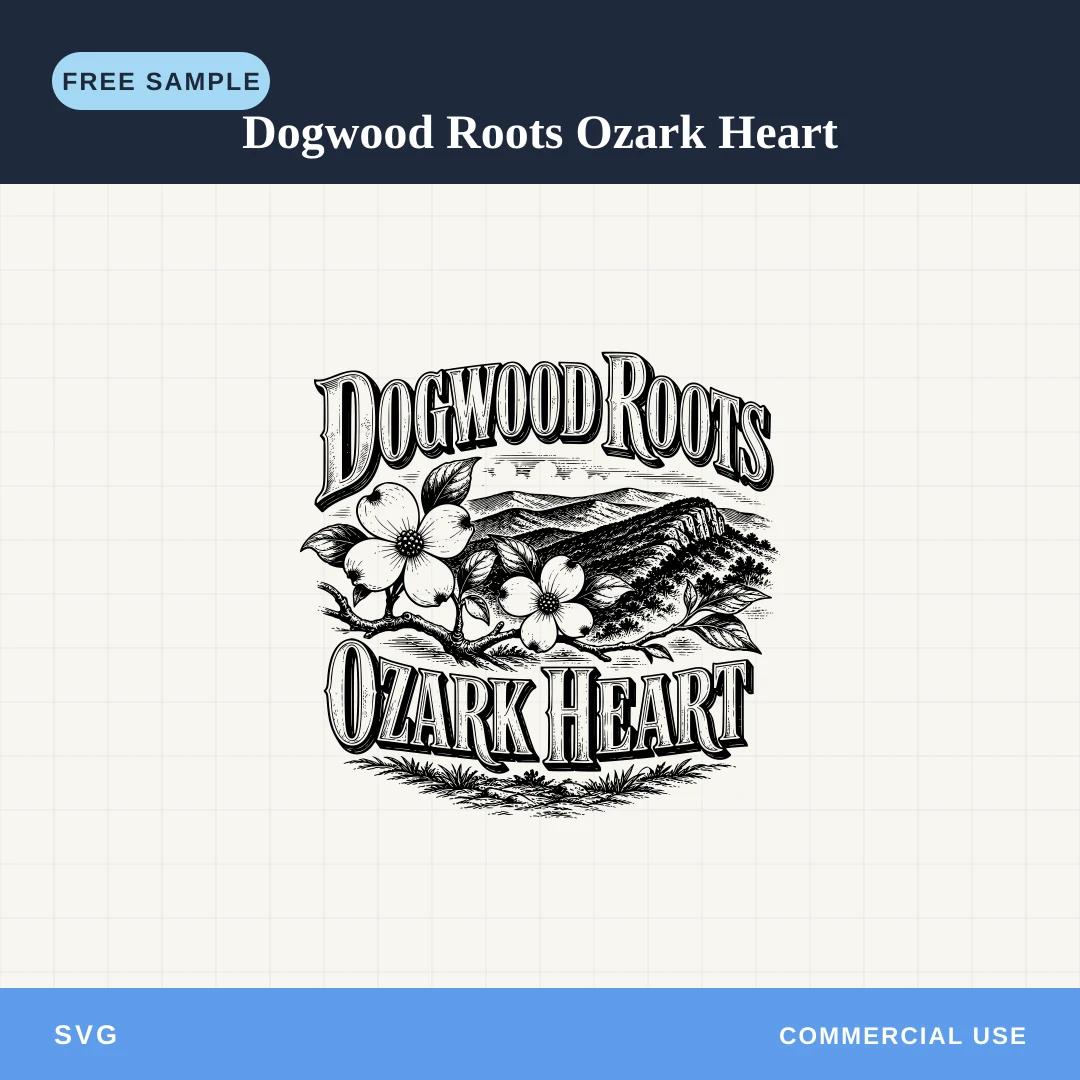 Free Dogwood Roots Ozark Heart SVG