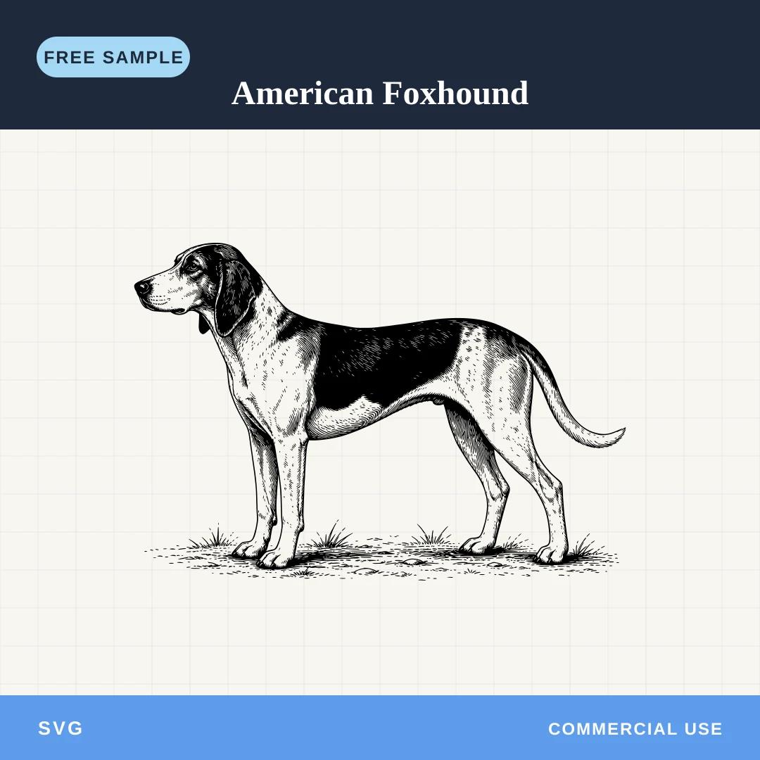 Free American Foxhound SVG