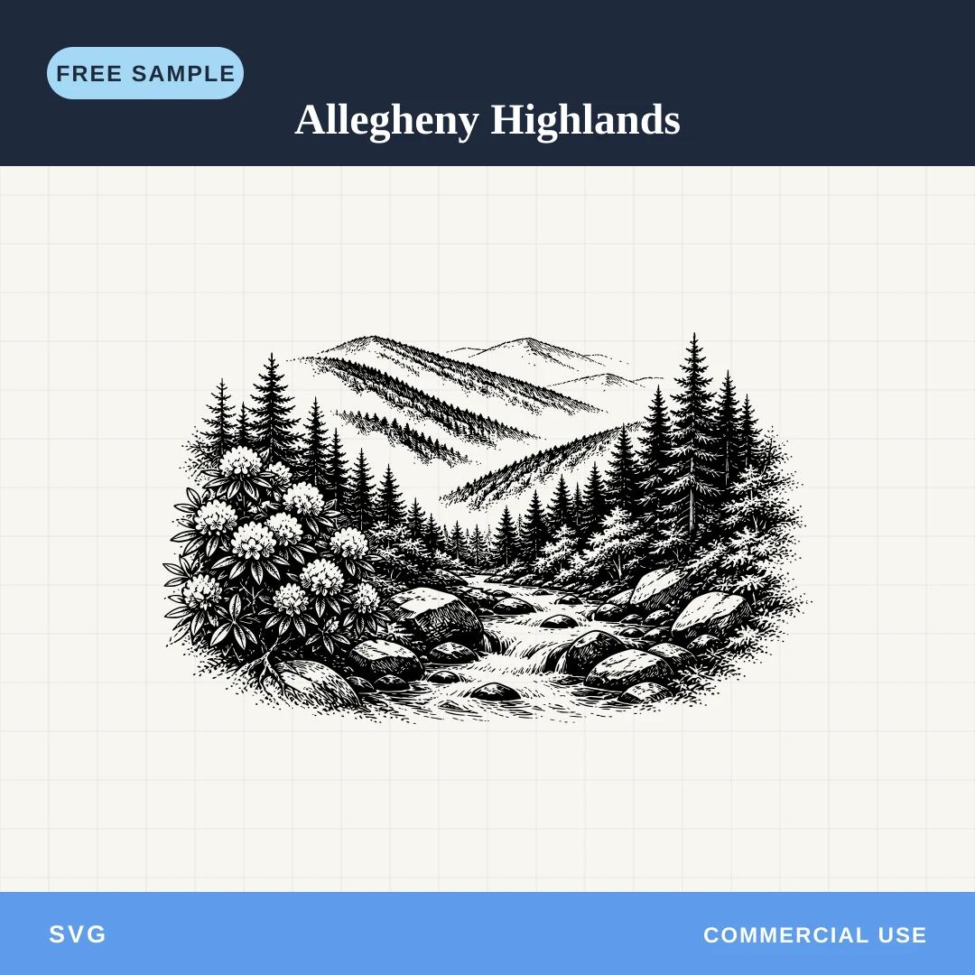 Free Allegheny Highlands SVG