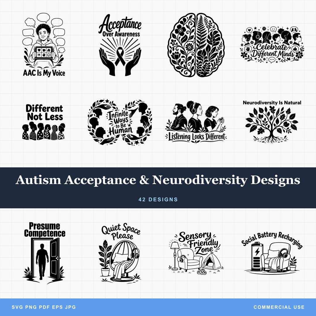 Autism Acceptance & Neurodiversity Designs