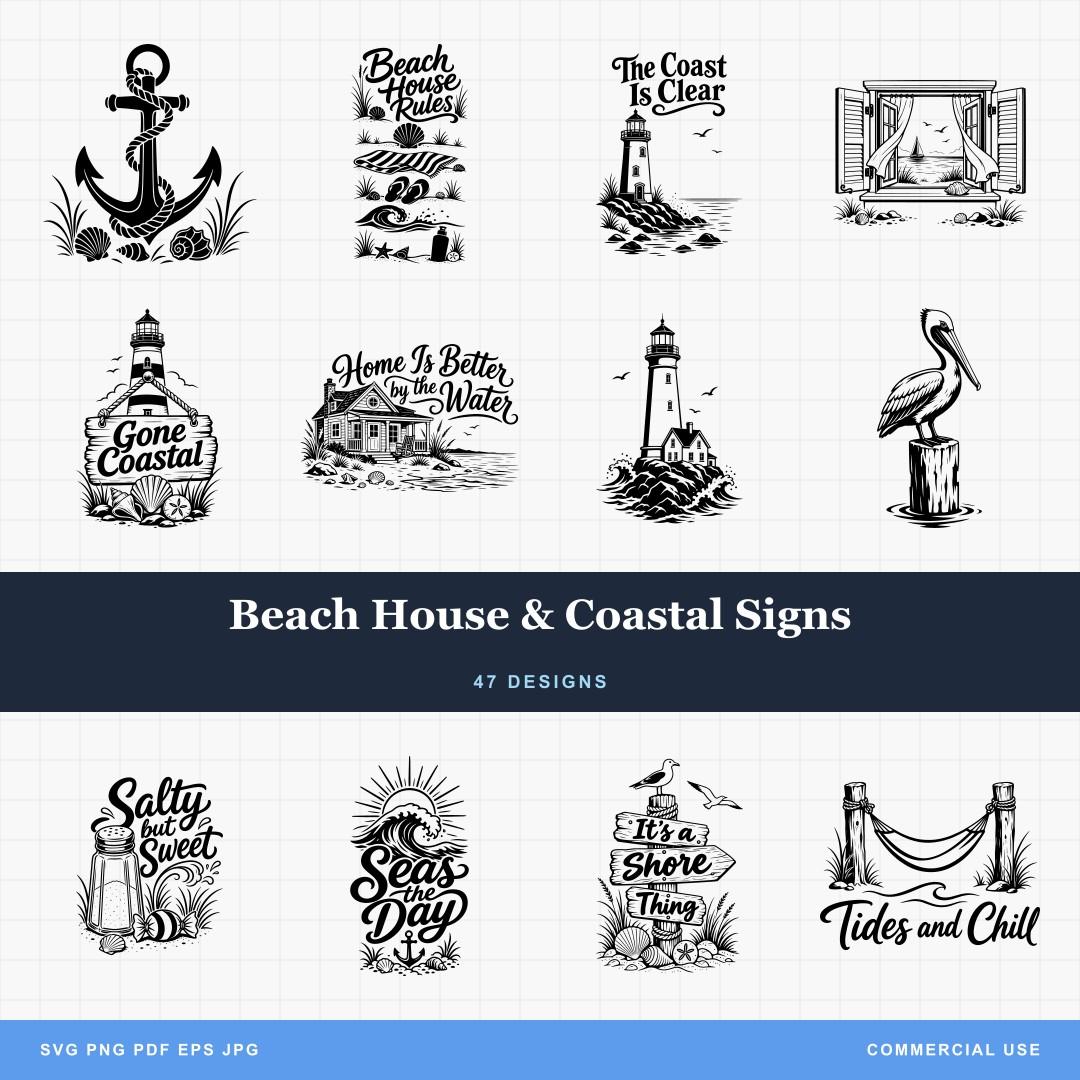 Beach House & Coastal Signs