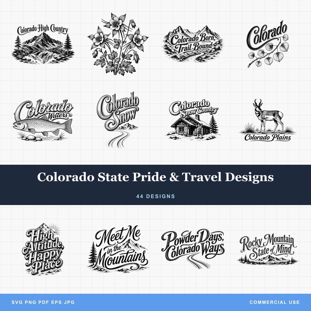 Colorado State Pride & Travel Designs