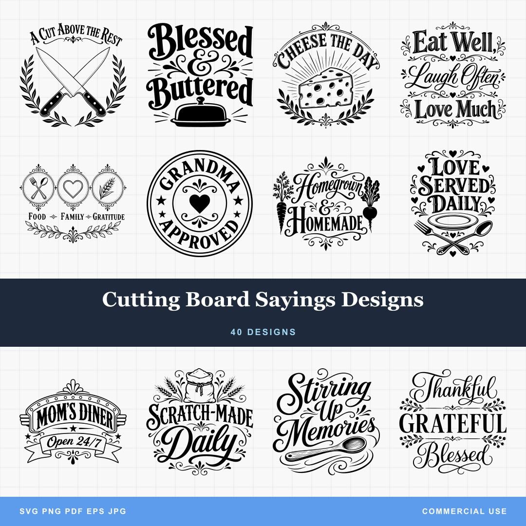 Cutting Board Sayings Designs