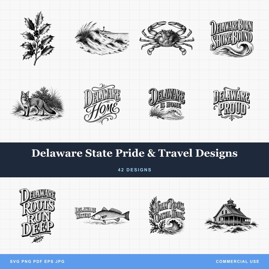 Delaware State Pride & Travel Designs