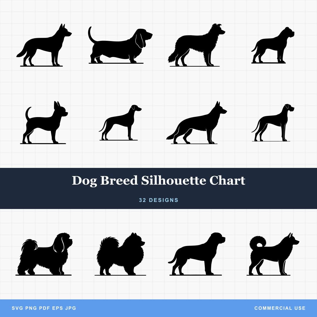 Dog Breed Silhouette Chart