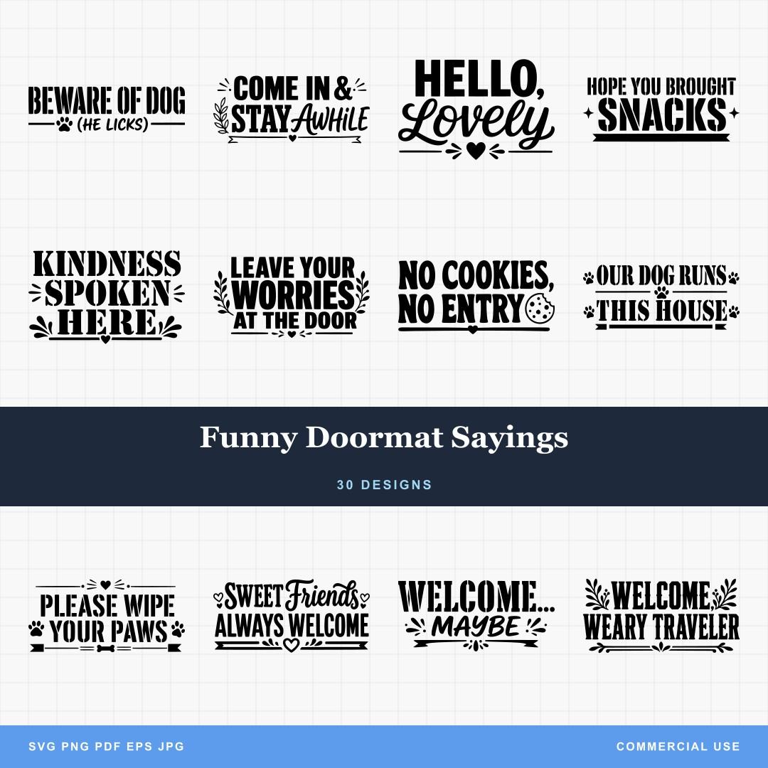 Funny Doormat Sayings