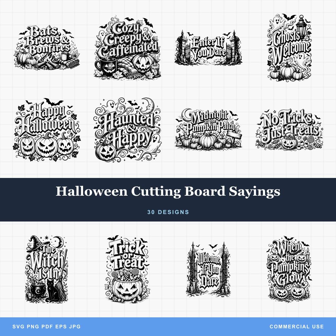 Halloween Cutting Board Sayings