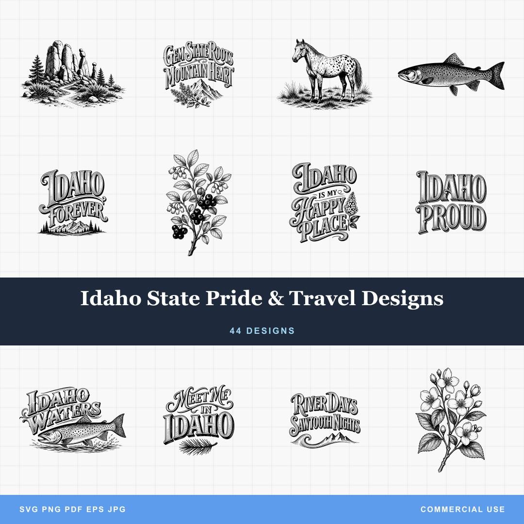 Idaho State Pride & Travel Designs