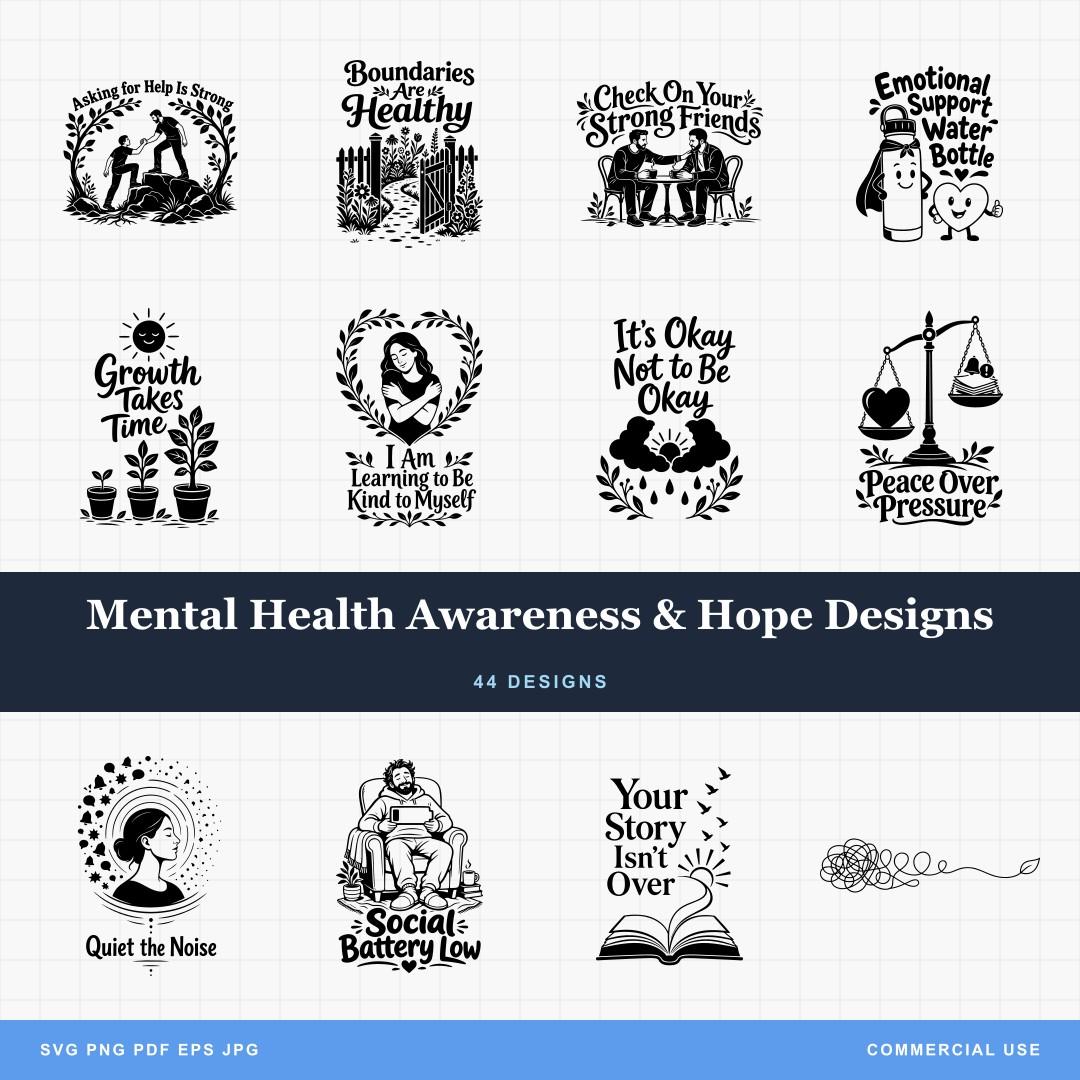 Mental Health Awareness & Hope Designs