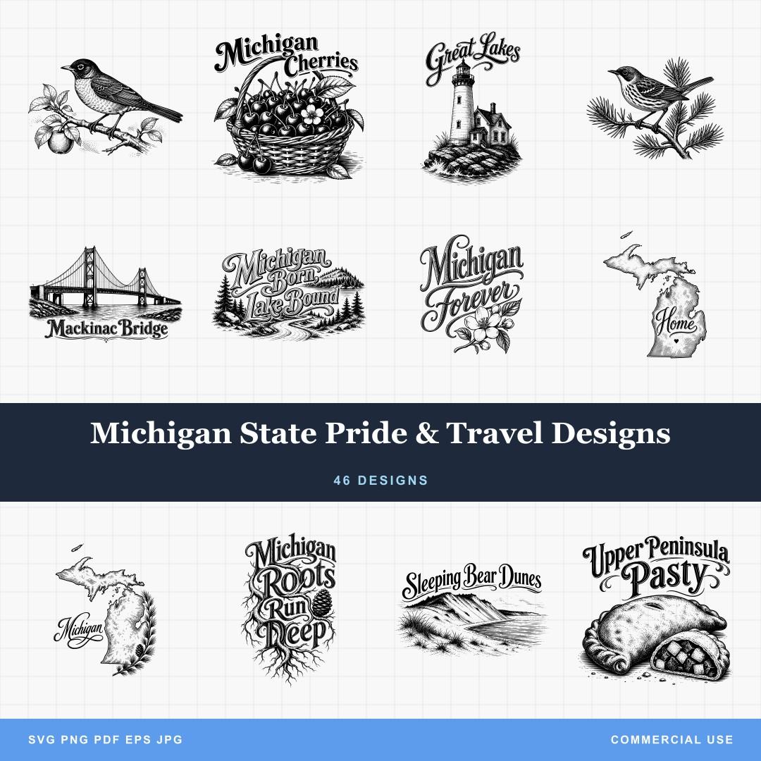 Michigan State Pride & Travel Designs