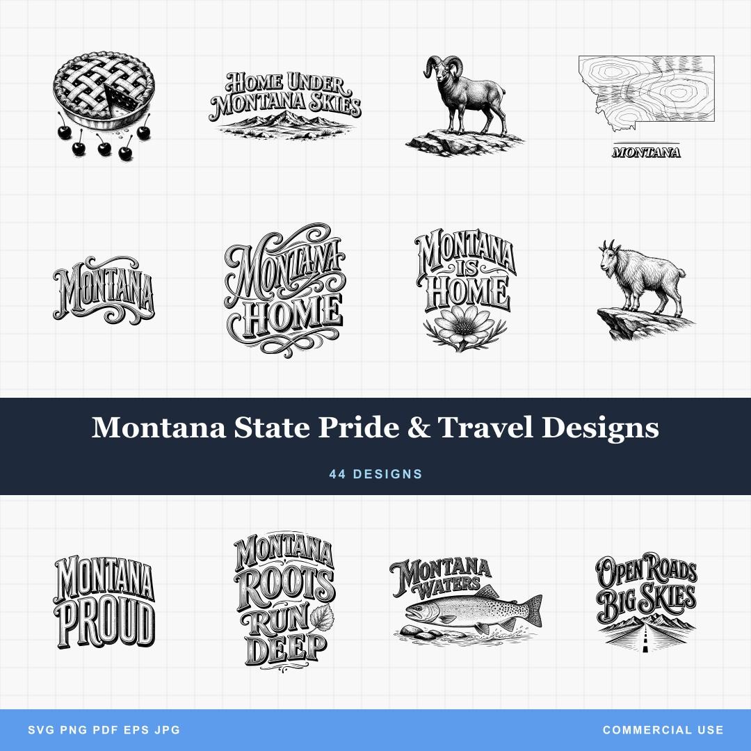 Montana State Pride & Travel Designs