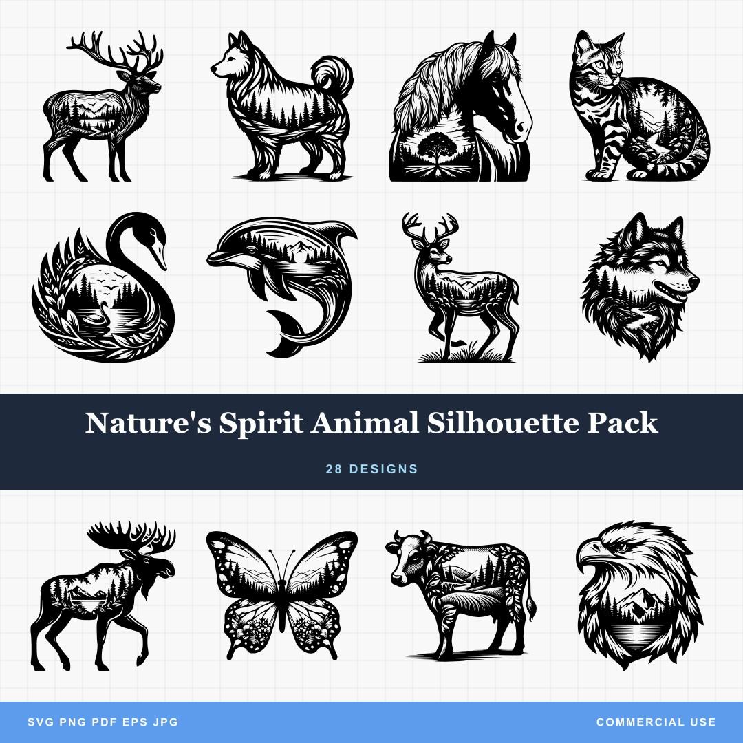 Natures Spirit Animal Silhouette Pack
