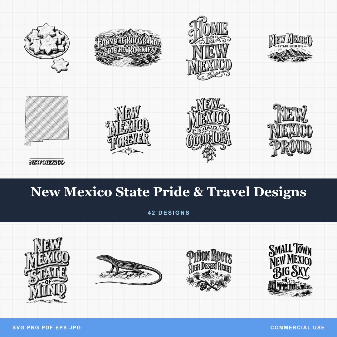 New Mexico State Pride & Travel Designs