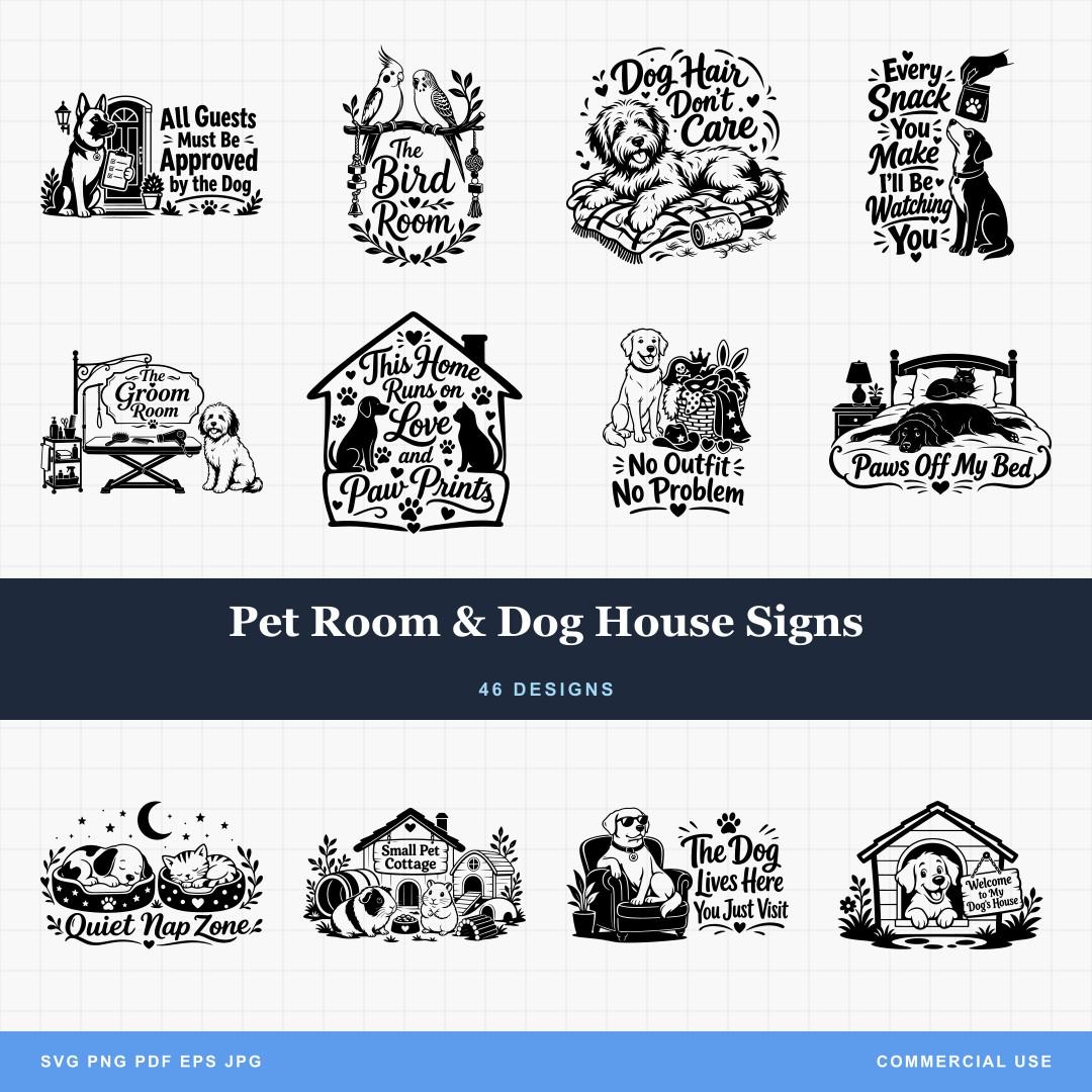 Pet Room & Dog House Signs