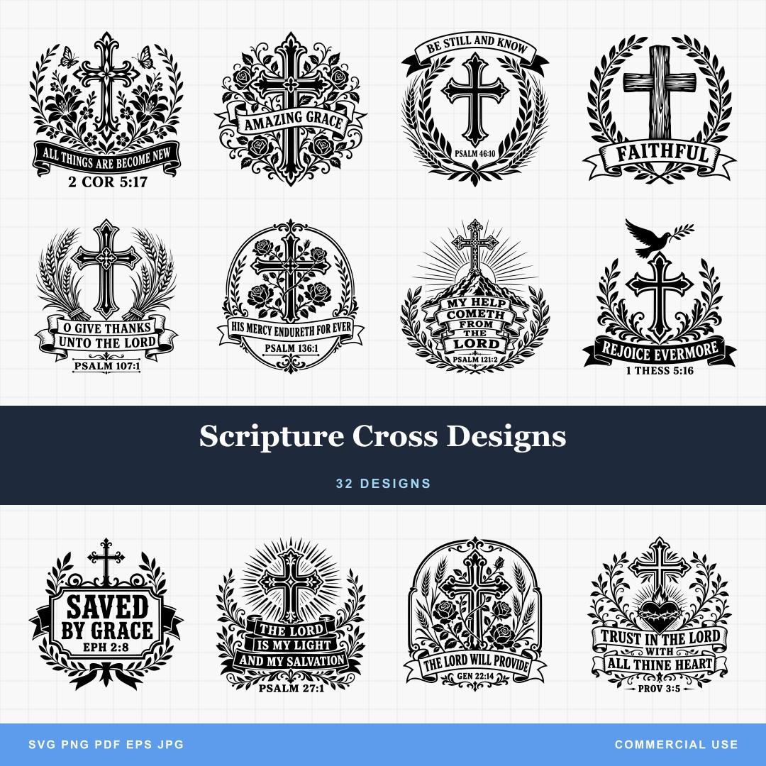 Scripture Cross Designs