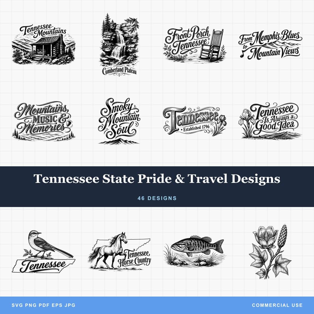 Tennessee State Pride & Travel Designs